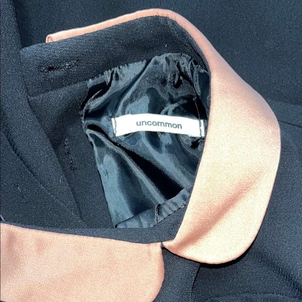 Uncommon Black Dress with Rose Collar S-M - Picture 7 of 9